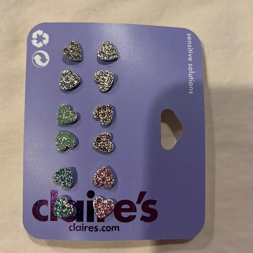 NEW! Set of 3! Claire’s Boutique girls earrings for pierced ears, jewelry
